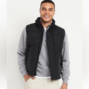 Men's Black Puffer Vest